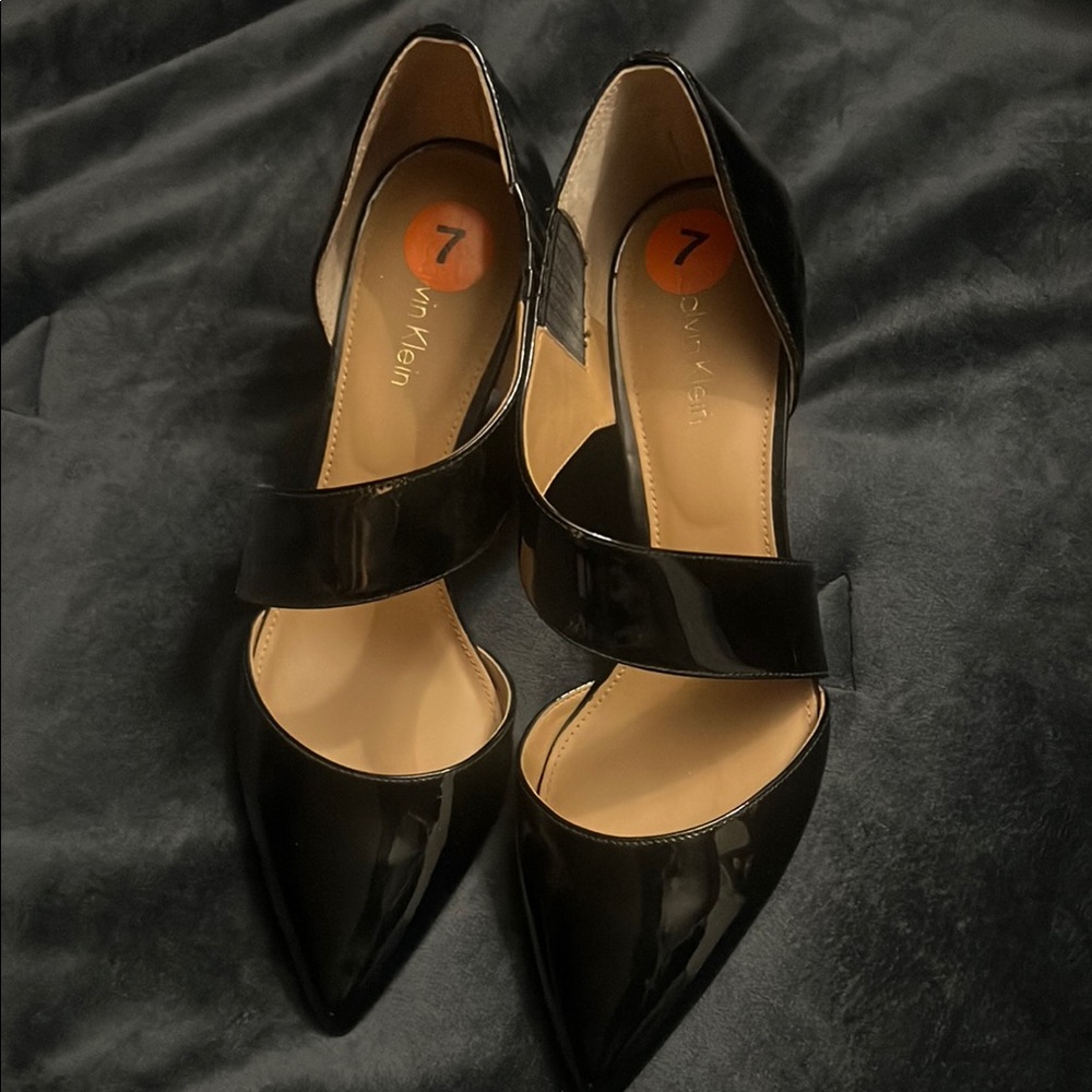 Calvin Klein Black Patent Heels